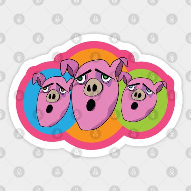 Pig Choir Sticker by ByersArtLab